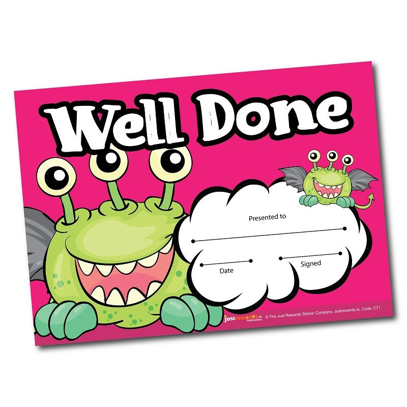 Well Done Certs Pack Of 20