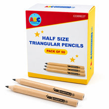 ABC Essentials Half Size Triangular Grip HB Pencils - Pack of 50