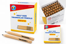 ABC Essentials Half Size Triangular Grip HB Pencils - Pack of 50