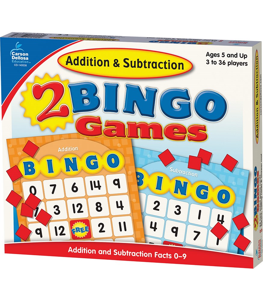 **Addition & Subtraction Bingo Board Game