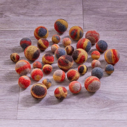 Cosy Felt Volcano Scenery Balls