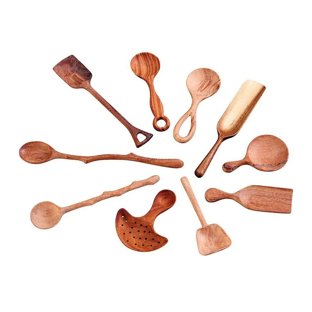 Cosy Enchanted Wooden Spoons Set Of 10
