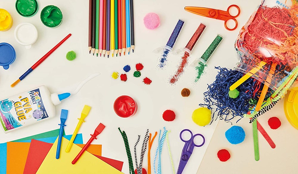 Craft Planet Pompoms, Pack Of 100, Multi-Colour