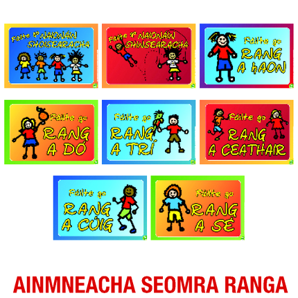 **Failte Go Ar Seomra Ranga Classroom Signs