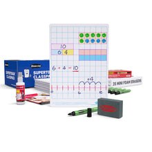Class Pack Drywipe Boards With Pens And Erasers - Gridded/Plain, Supertough, A4 - 35 Sets