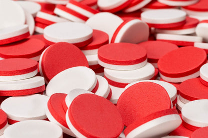 Cleverco Red And White Soft Foam Counters Set Of 200
