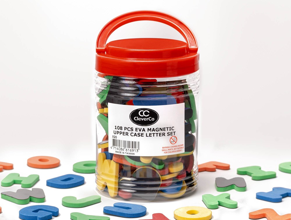 CleverCo Soft Foam Magnetic Letters Uppercase (Set of 108)