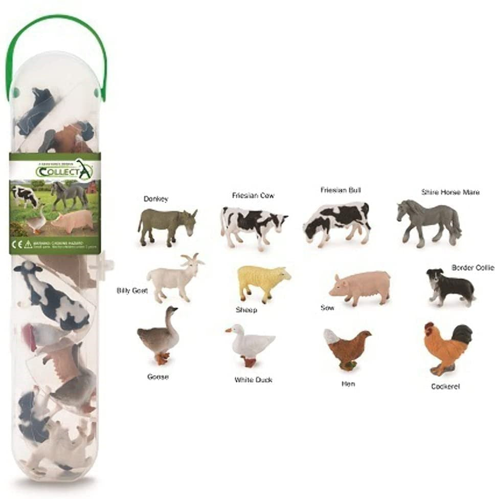CollectA Box of 12 Mini Farm Animals