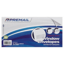 Premail Pkt.50 Dl Peel & Seal Window Envelope - White
