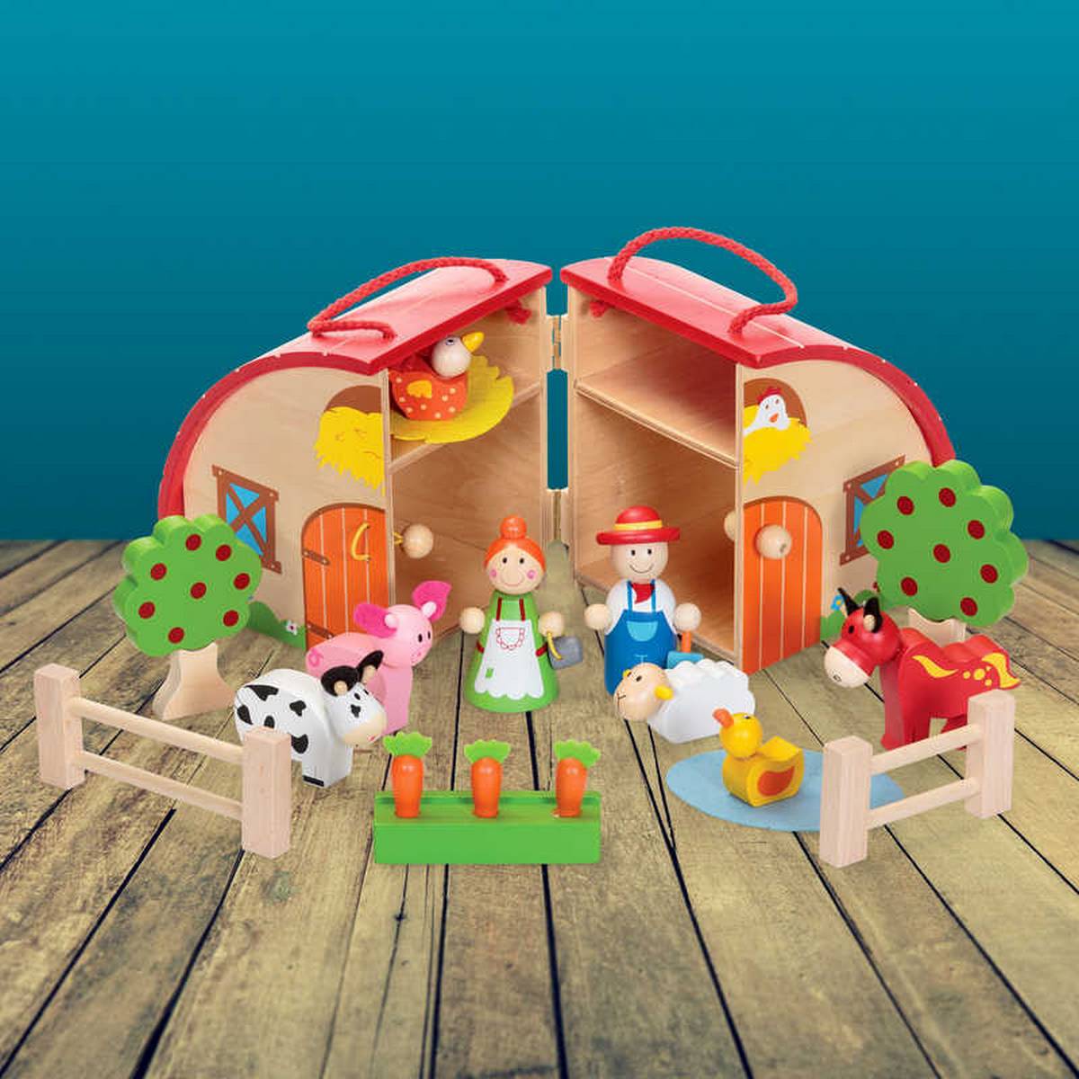 Wooden Farm Playset