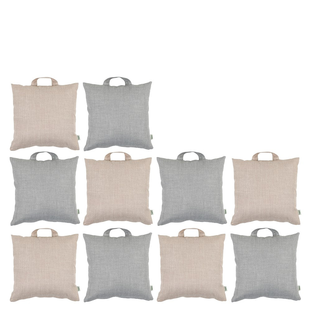 Eden Carry Cushions Natural/Grey - Pack of 10