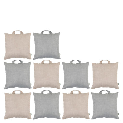 Eden Carry Cushions Natural/Grey - Pack of 10
