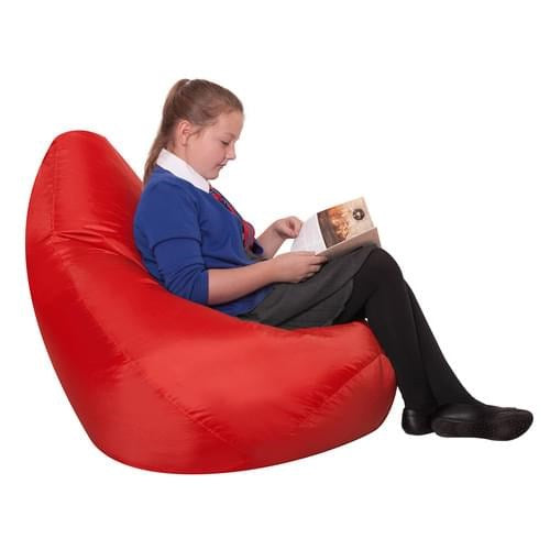 Eden Learning Large Reading Bean Chair, Red
