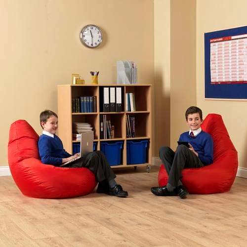 Eden Learning Large Reading Bean Chair, Red