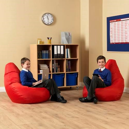 Eden Learning Large Reading Bean Chair, Red