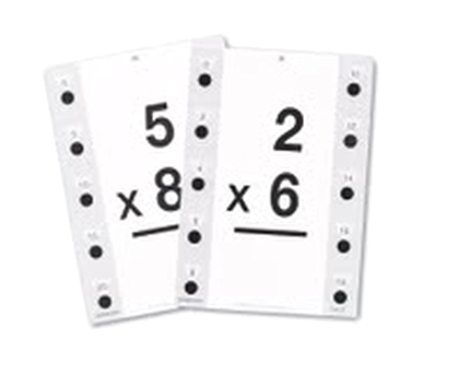Learning Resources Hot Dots Maths Practice Cards: Multiplication (0-9)
