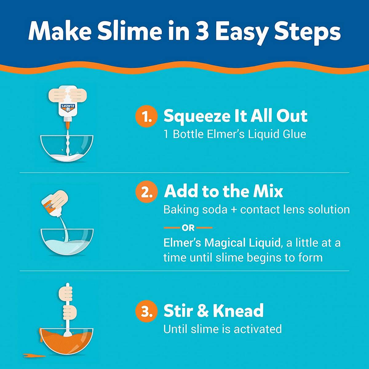 Elmer's 177ml Glitter Slime Glue - Blue