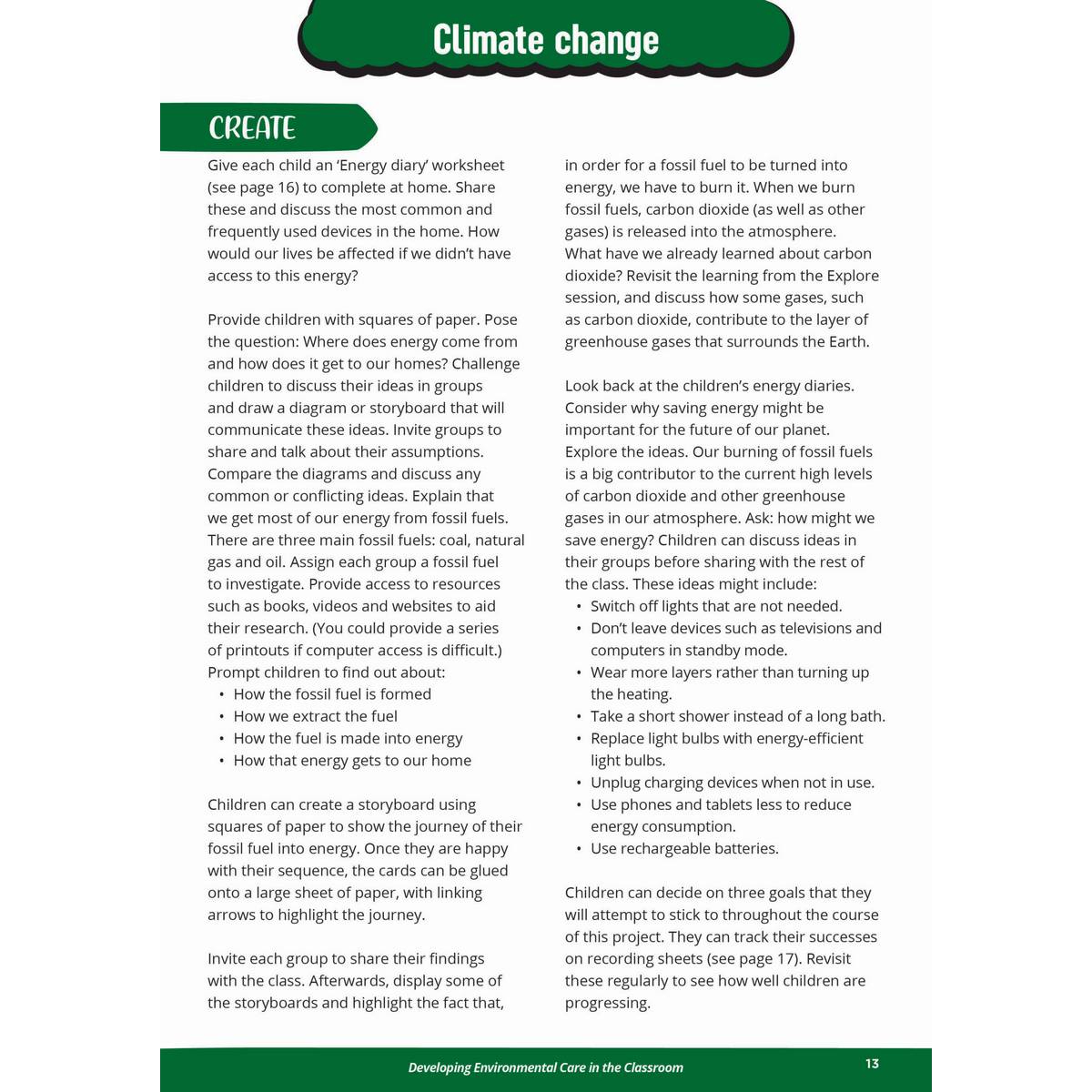 Developing Environmental Care In The Classroom Teaching Guide Upper Primary