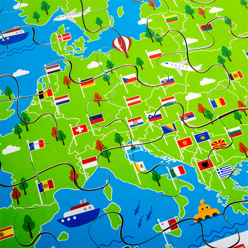 European Map Floor Puzzle 48pc