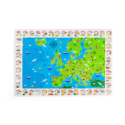 European Map Floor Puzzle 48pc