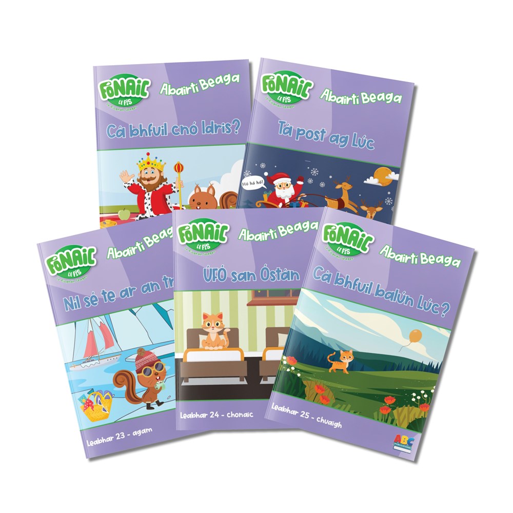 Fonaic le Fis Abairtí Beaga – Decodable Readers Set 5