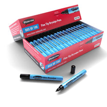 Show-Me Fine Point Slim Barrel Drywipe Black Marker (Pack of 100)