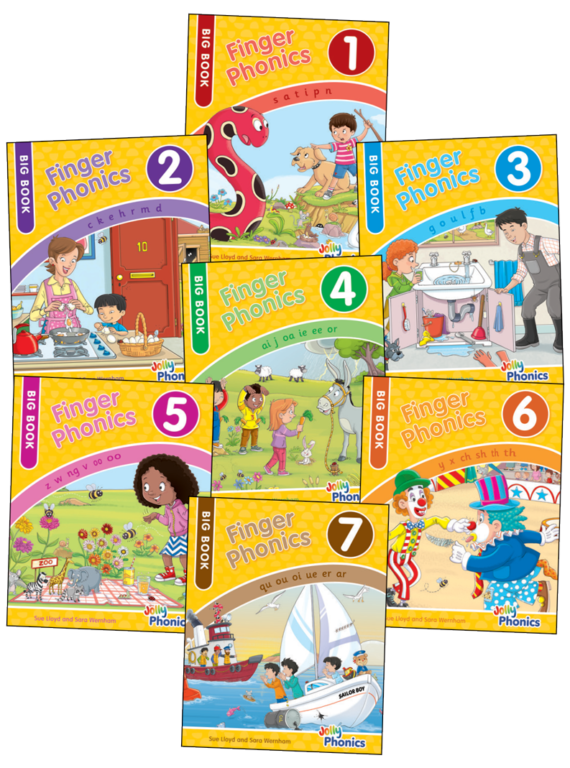 Jolly Phonics Finger Phonics Big Books 1-7