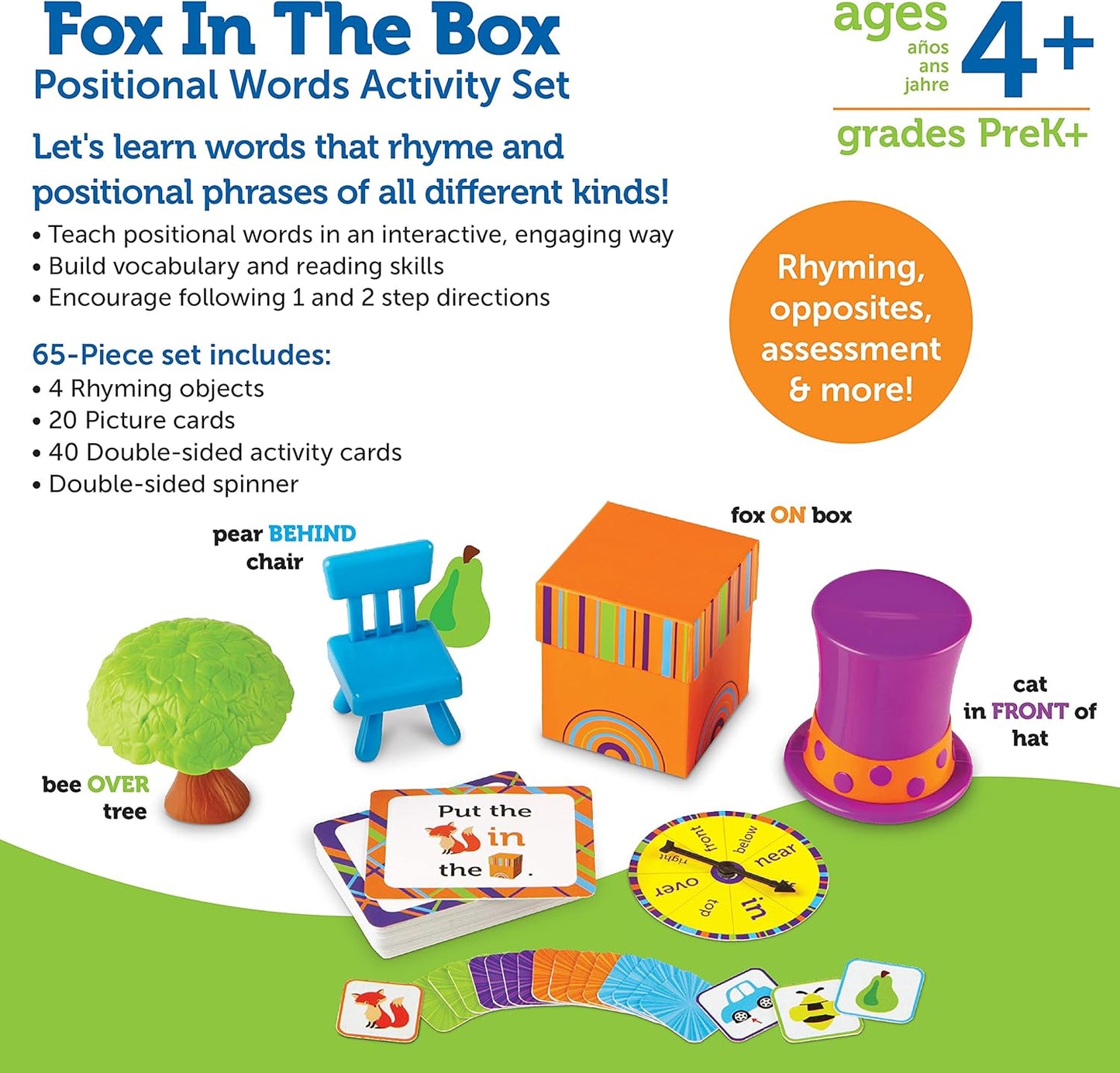 Fox in the Box Positional Words Activity Set