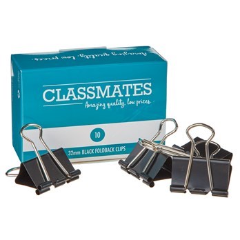 Foldback Clips 32mm Black P10