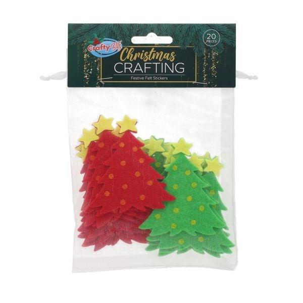 ** Christmas Crafting - Festive Felt Stickers Pack of 20