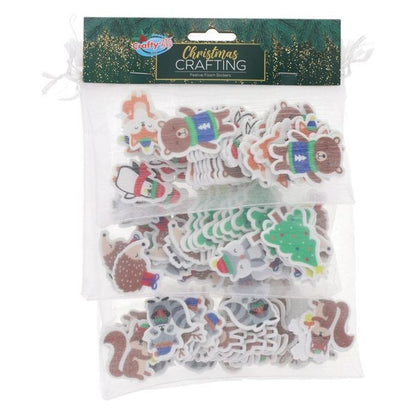 Christmas Crafting - Festive Foam Stickers Pack of 108