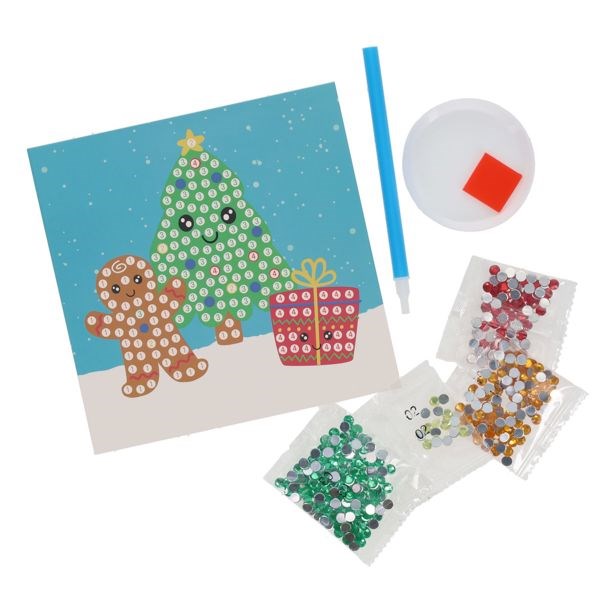 Christmas Crafting - Christmas Scene Gem Art