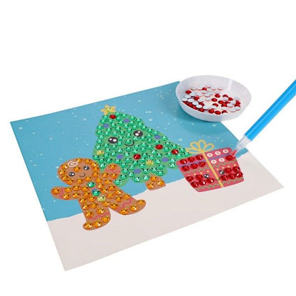 Christmas Crafting - Christmas Scene Gem Art