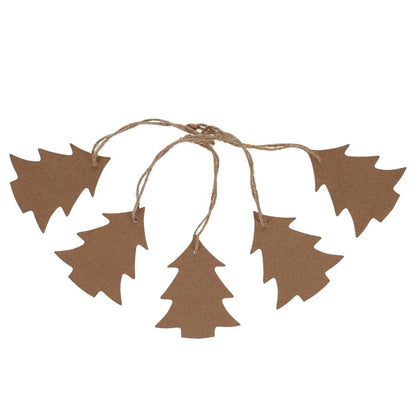 **Wooden Festive Decor - Christmas Trees- Pack of 5
