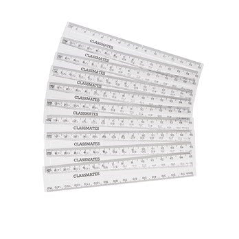 Classmates Double Sided 30Classmates/Mm White Ruler P10