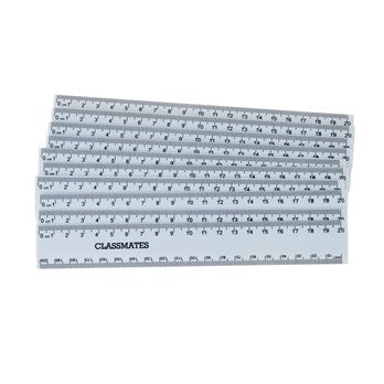 Shatterproof 20Classmates/Mm Ruler White P10