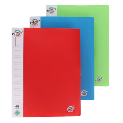 Premto A4 40 Pocket Display Book Pack of 3