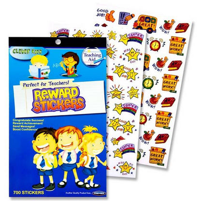 Clever Kidz Reward Stickers Pack Of 700 (Assorted Designs)