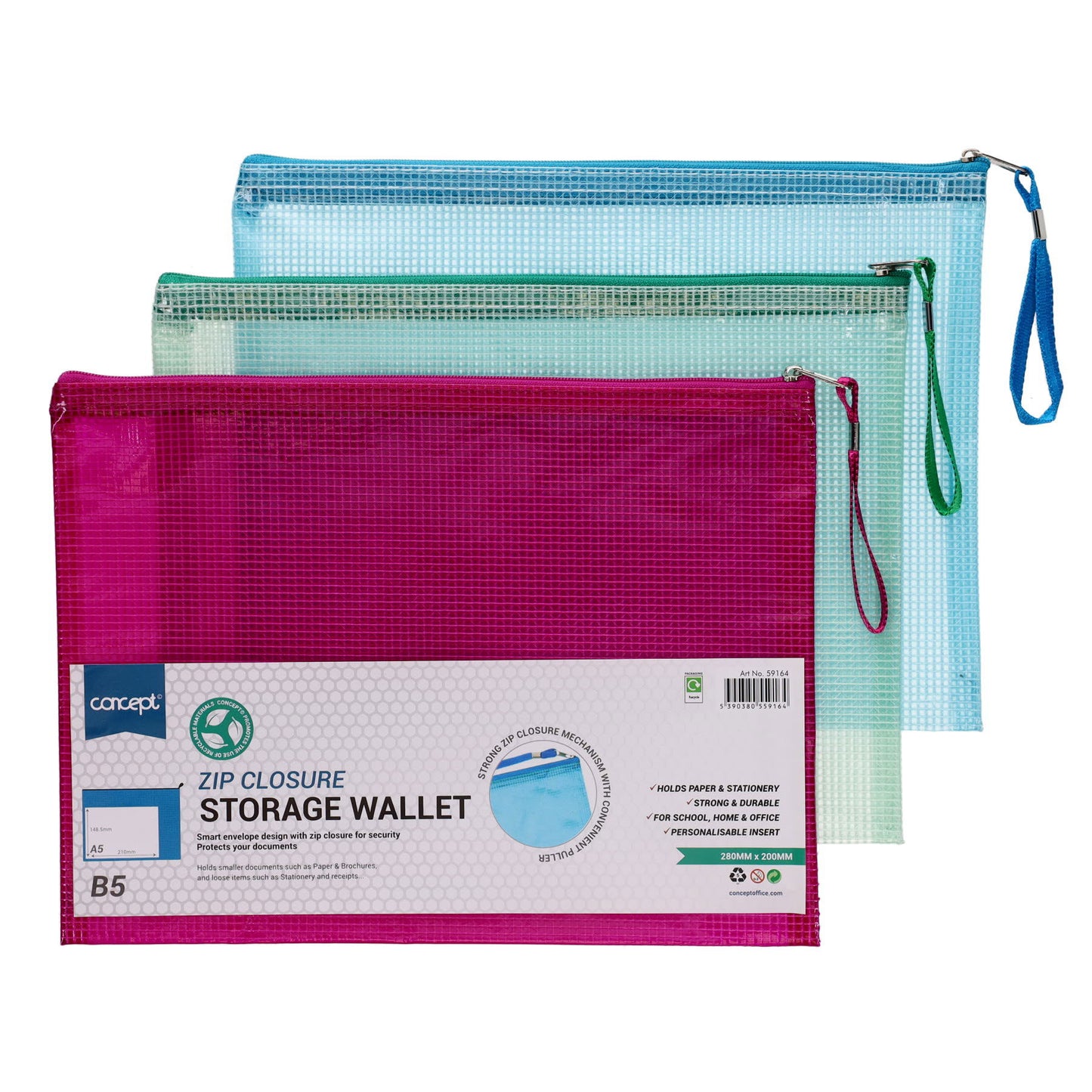 Concept B5 Mesh Storage Wallet