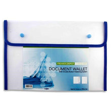 Concept A4 Heavy Duty Button Document Wallet