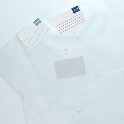 Concept A4 Clear Button Wallets Pack of 3