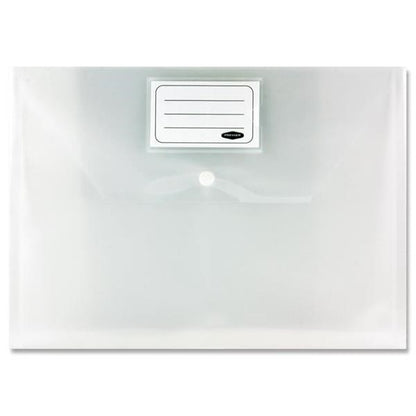 Concept Pack of 5 A4 Clear Button Wallets