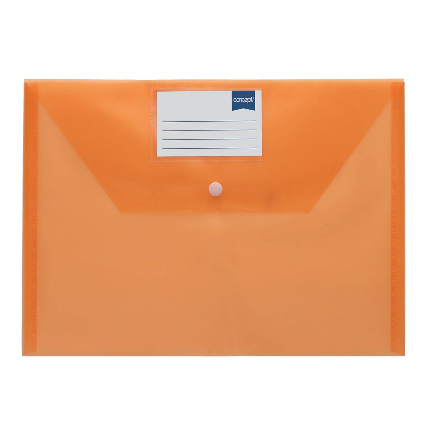 Concept Pack of 5 A4 Clear Coloured Button Wallets