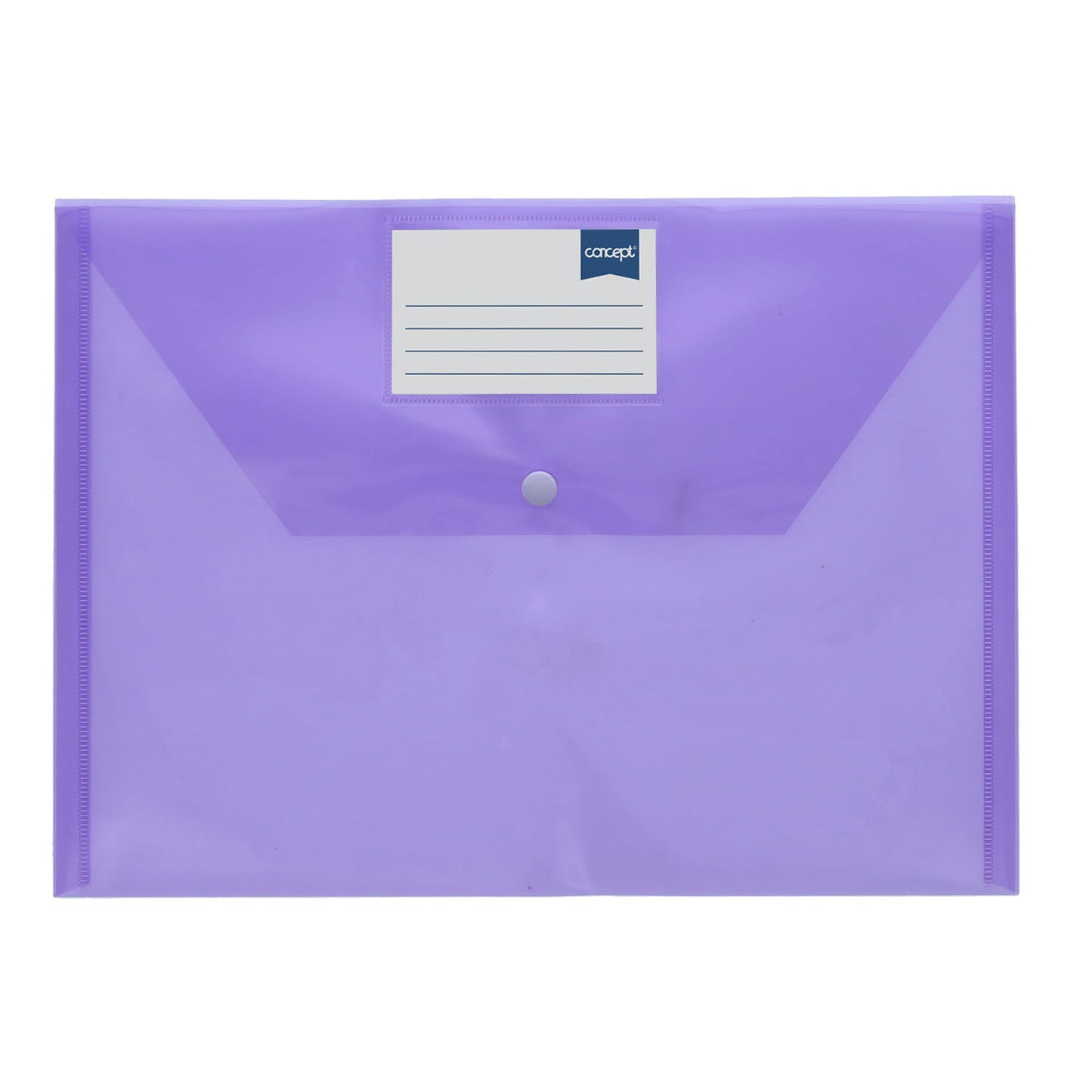 Concept Pack of 5 A4 Clear Coloured Button Wallets