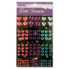 Icon Craft Pkt.120 Self Adhesive Gem Stones - Heart