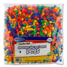 Clever Kidz Coloured Pegs For Peg Boards Pack Of 1,000