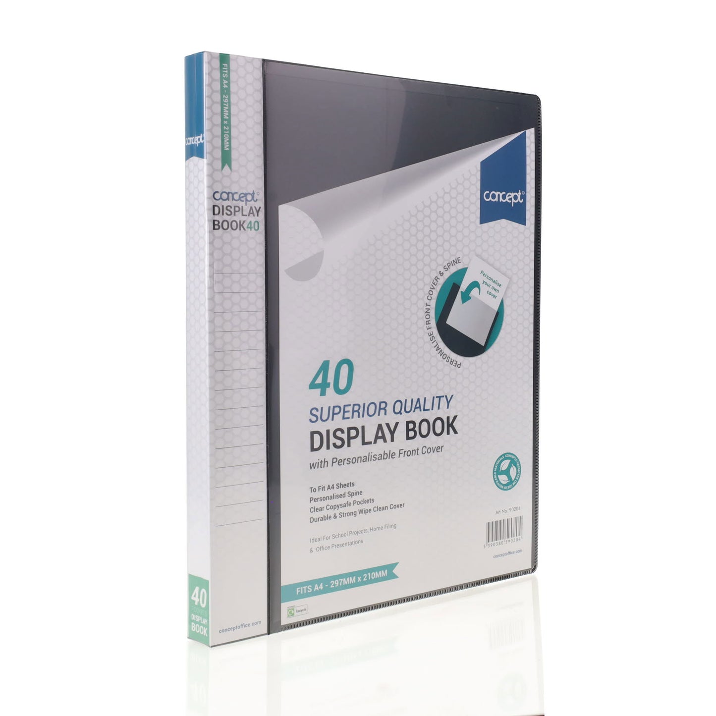 Concept A4 40 Pocket Display Book - Black