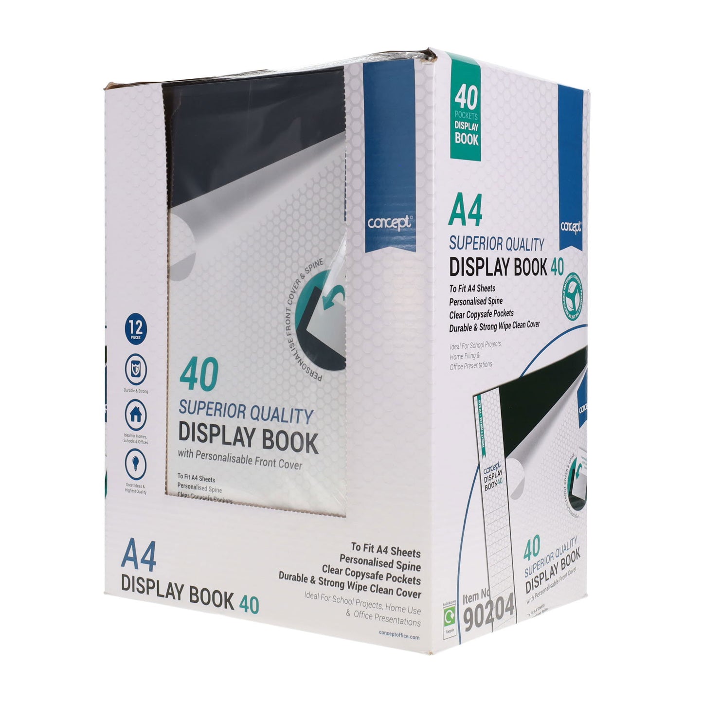 Concept A4 40 Pocket Display Book - Black