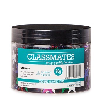 Classmates Mixed Star Sequins - 90G Tub
