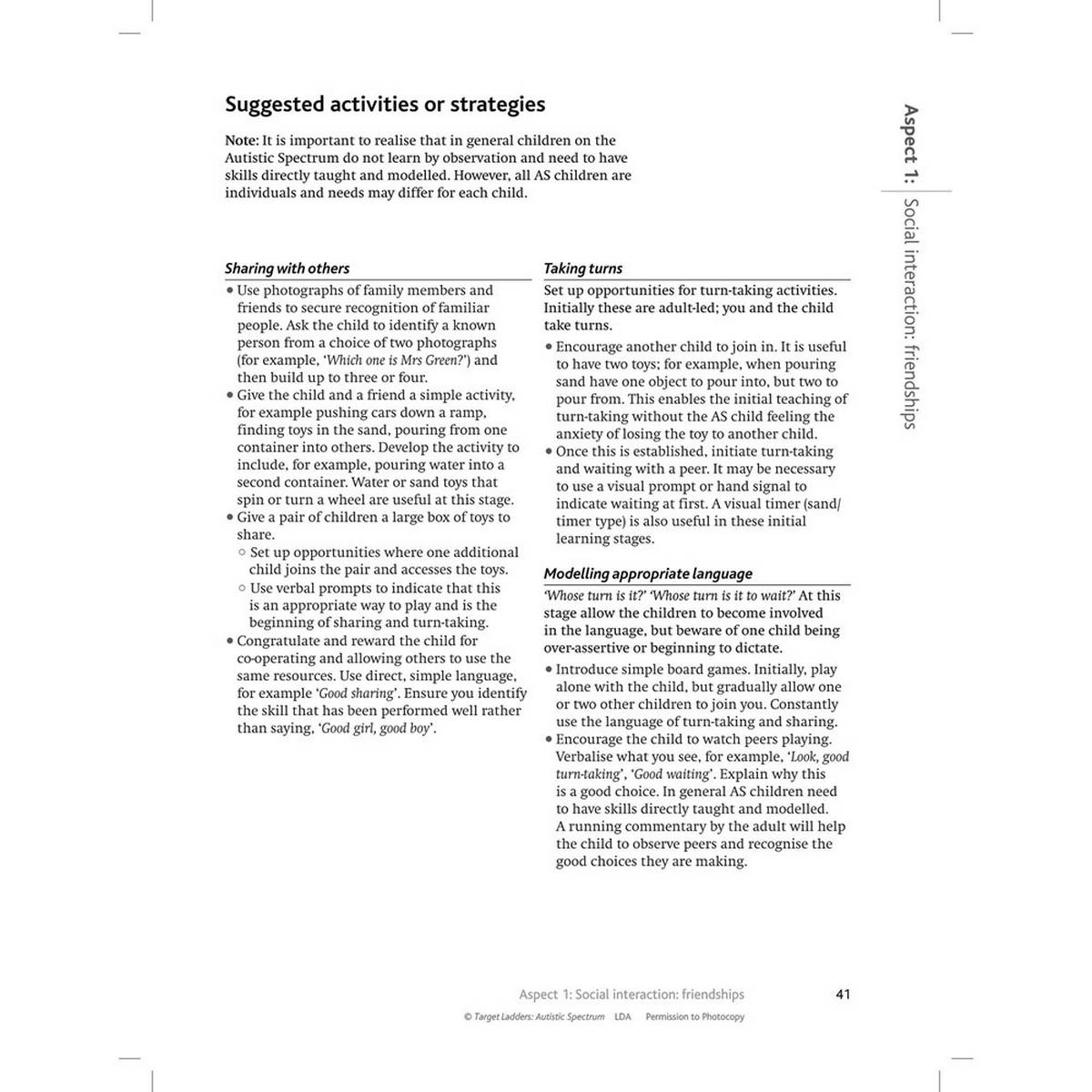 **Target Ladders: Speech, Language And Communication Needs